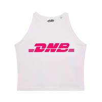 White DnB Delivery crop top