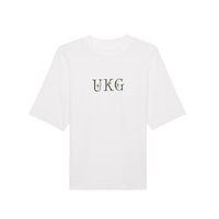 White UKG floral embroidered t-shirt