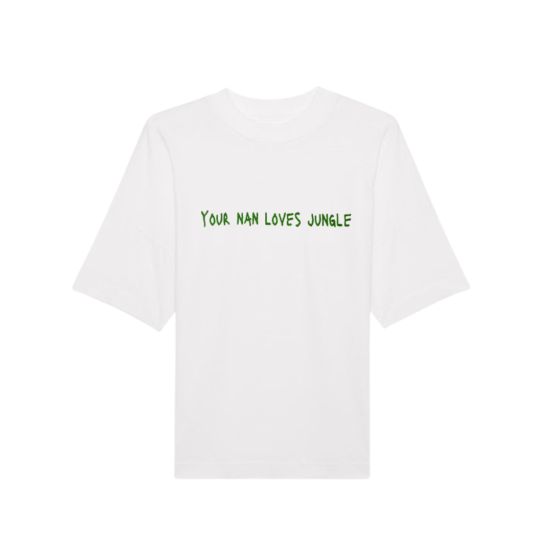 YOUR NAN LOVES JUNGLE TEE WHITE