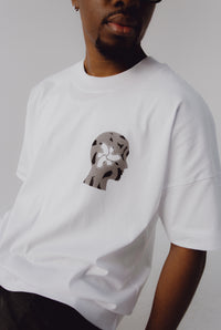 White oversized rave t-shirt