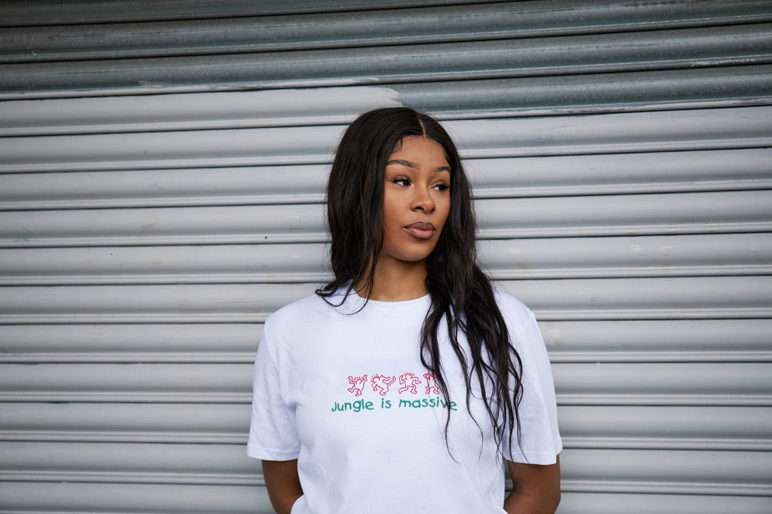 White rave jungle culture t-shirt