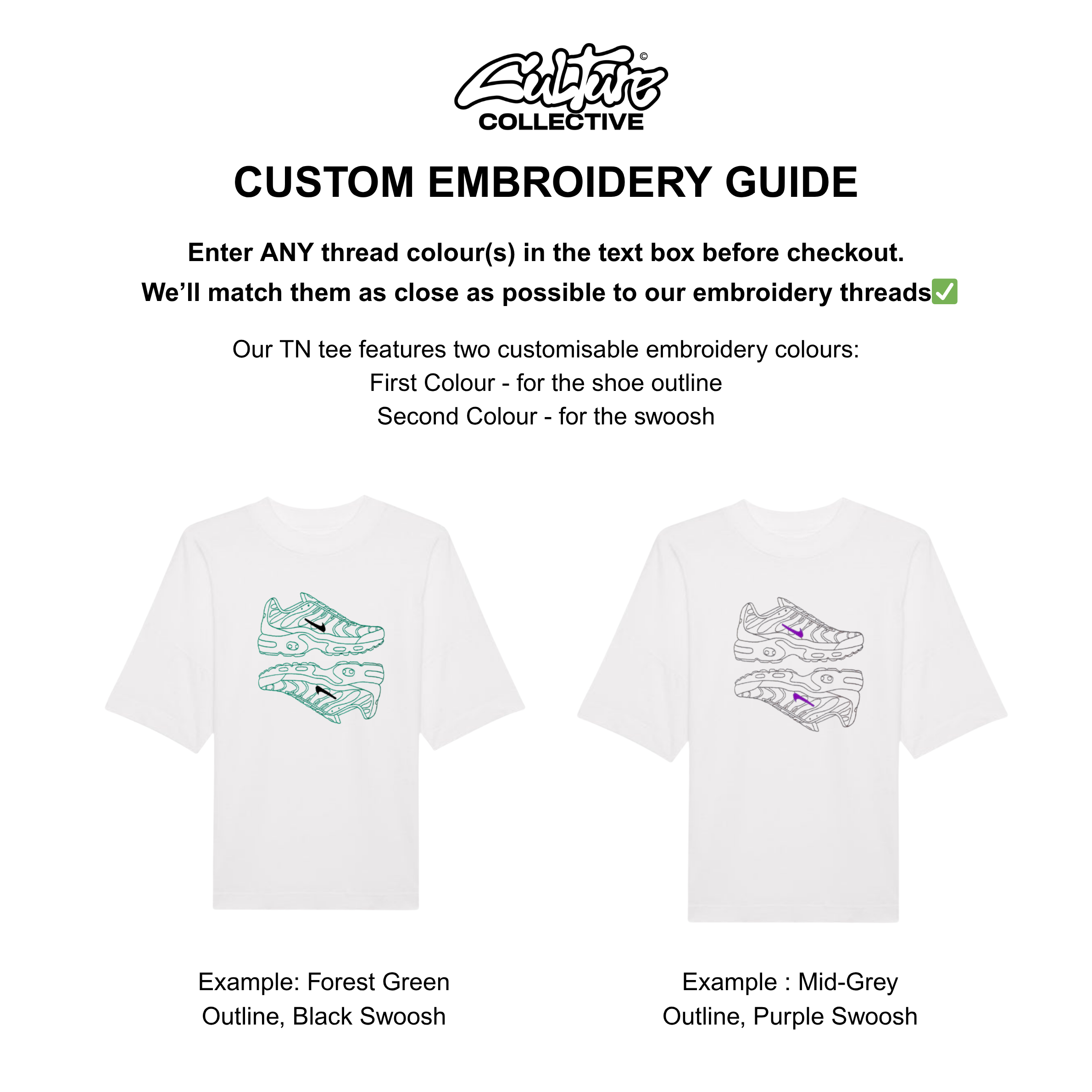 White sneaker culture tee