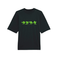 Wobble Man embroidered tee black bassline design