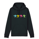 Wobble Man hoodie black embroidered bassline design